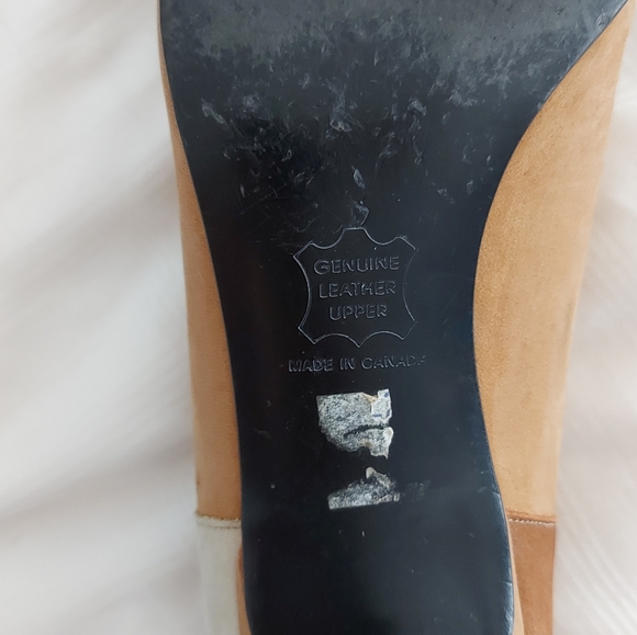 Vintage aldo | leather patchwork heels - Picture 4 of 9